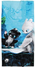 Πετσέτα Θαλάσσης Παιδική 5865 How to Train your Dragon Blue-Black Das Home Beach 70x140cm 100% Cotton