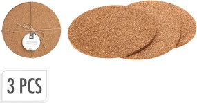 ΒΆΣΕΙΣ ΓΙΑ ΖΕΣΤΆ ΣΚΕΎΗ COASTER CORK SET/3PCS EH ROUND 836314060