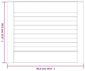 vidaXL Πορτάκια με Περσίδες 2 Τεμ. 39,5x49,4 εκ. από Μασίφ Ξύλο Πεύκου