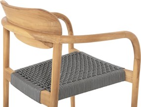 ΠΟΛΥΘΡΟΝΑ OSLO HM9636.08 ΞΥΛΟ TEAK ΦΥΣΙΚΟ &amp; ΣΧΟΙΝΙ--B’ΔΙΑΛΟΓΗΣ 55x54x80Yεκ.