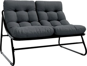 vidaXL Σέτ φαγητού για κήπο 5 pcs Μαύρο Ατσάλι