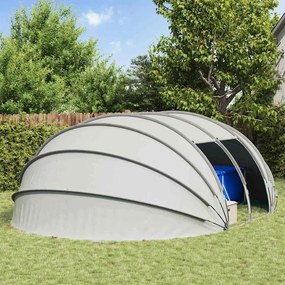 vidaXL Σκηνή πισίνας τύπου θόλου 538 x 440 x 204 εκ. Γκρι