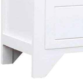 vidaXL Έπιπλο Τηλεόρασης Λευκό 108x30x40 εκ. από Μασίφ Ξύλο Παυλώνιας