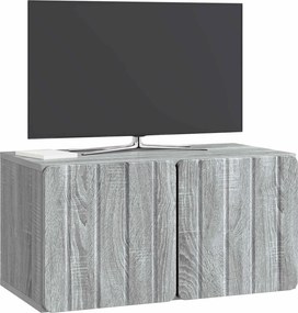 VidaXL Τοποθετούμενος στον τοίχο τηλεοπτικός ερμάριος Γκρι Sonoma