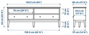 IDANÄS έπιπλο TV, 162x40x63 cm 504.878.57