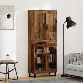 vidaXL Highboard 2 pcs Παλιό ξύλο 69,5 x 34 x 180 εκ.
