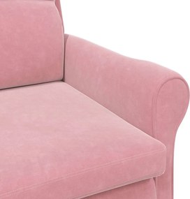 vidaXL Πολυθρόνα Ροζ Βελούδο
