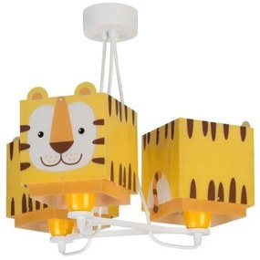 Παιδικό Κρεμαστό Φωτιστικό Τρίφωτο 64567 Tiger Ango Dalber-64567-Κίτρινο 64567