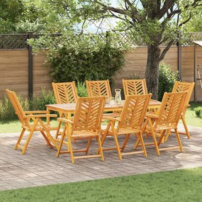 vidaXL Καρέκλα Ανακλινόμενη 8 pcs Καφέ 57 x 71 x 90cm ξύλο