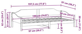 ΣΚΕΛΕΤΟΣ ΚΡΕΒ. ΧΩΡΙΣ ΣΤΡΩΜΑ ΛΕΥΚΟ 90X190 ΕΚ ΜΑΣΙΦ ΠΕΥΚΟ 850918