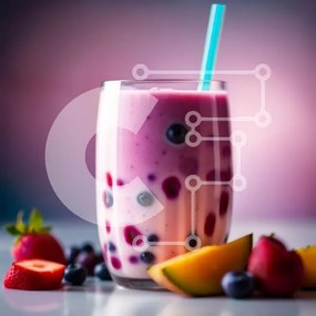 Σετ των 2 Intra Συλλεκτικό Ξύλινο Παζλ Plywood 4mm - Δροσιστικό τσάι με φούσκα με φρέσκα φρούτα Σε Ξύλινο Κουτί - Διαστάσεις: 10x10 cm – 25 κομμάτια