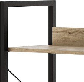 Βιβλιοθήκη Connect Megapap χρώμα florida oak 73x35x172εκ.