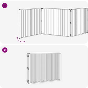 vidaXL Πόρτα Σκύλου 8 pcs Μαύρο 100 x 80 cm Επικαλυμμένος Χάλυβας