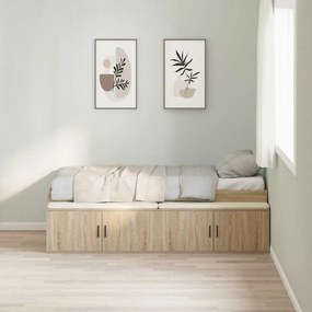 vidaXL Σκελετός Κρεβατιού Δρύς Sonoma 80 x 200 cm Επεξεργασμένο ξύλο