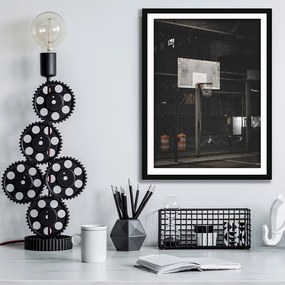 Ξύλινο Κάδρο Basketball Court 30X40cm SNK196