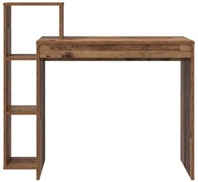 vidaXL Γραφείο με ράφι Παλαιό ξύλο 100 x 40 x 90 cm Επεξεργασμένο ξύλο