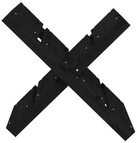 vidaXL Ξυλοθήκη Μαύρη 47 x 39,5 x 48 εκ. από Μασίφ Ξύλο Πεύκου