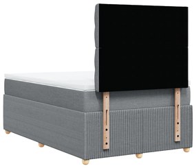 ΚΡΕΒΑΤΙ BOXSPRING ΜΕ ΣΤΡΩΜΑ ΑΝΟΙΧΤΟ ΓΚΡΙ 120X200 ΕΚ. ΥΦΑΣΜΑΤΙΝΟ 3292030