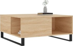 vidaXL Τραπεζάκι Σαλονιού Sonoma Δρυς 80x80x36,5 εκ. Επεξεργασμ. Ξύλο