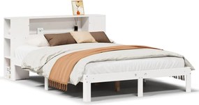 vidaXL Κρεβάτι Βιβλιοθήκη Χωρίς Στρώμα 120x200 εκ Μασίφ Ξύλο Πεύκο