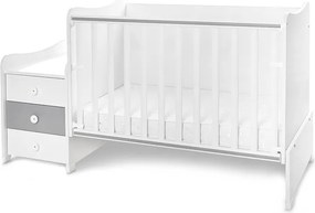 BED MAXI PLUS NEW 70/160 WHITE/STONE GREY