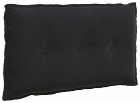 vidaXL Μαξιλάρι Πλάτης Μαύρο 80 x 50 cm Υφασμάτινο Κορντουρά
