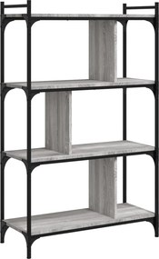vidaXL Βιβλιοθήκη 4 Επιπέδων Γκρι Sonoma 76 x 32 x 123 εκ. Επεξ. Ξύλο