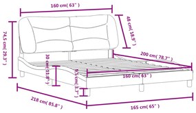 ΠΛΑΙΣΙΟ ΚΡΕΒΑΤΙΟΥ ΜΕ ΚΕΦΑΛΑΡΙ ΜΠΛΕ 160X200 ΕΚ. ΥΦΑΣΜΑΤΙΝΟ 3207785