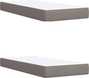 vidaXL Κρεβάτι Boxspring με Στρώμα Taupe 200x200 εκ. Υφασμάτινο