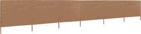 vidaXL Προστατευτικό Αέρα με 6 Πάνελ Taupe 800 x 120 εκ. Υφασμάτινο