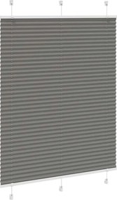 vidaXL Πλισέ περσίδα Ανθρακί 105x100 cm Πλάτος υφάσματος 104,4 cm