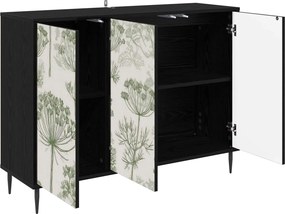 vidaXL Πλαϊνό γραφείο GOTHA Μαύρη Δρυς 102 x 33 x 76 εκ.