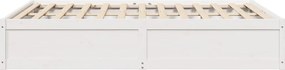 vidaXL Σκελετός Κρεβ. Χωρίς Στρώμα Λευκό 160x200 εκ Μασίφ Πεύκο