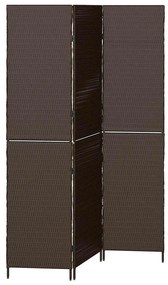 vidaXL Διαχωριστικό Δωματίου Καφέ 146 x 180 εκ. συνθετικό ρατάν