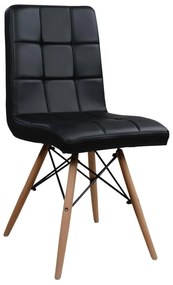 Chair Rosa HM0024.22 with wooden legs and black seat 42x54x81 cm