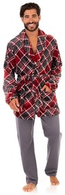 Ρόμπα Fleece Ανδρική Mara-M 1054-21 Γκρι,Μπορντώ LARGE