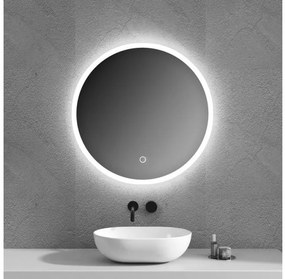 Καθρέπτης Μπάνιου LED 80x80cm IP44 Omikron Nova Gloria-67-8080-Λευκό 67-8080