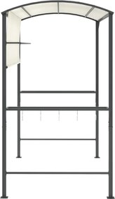 vidaXL Κιόσκι με Οροφή Κρεμ 220 x 110 x 200 εκ.