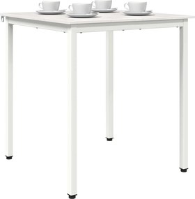 vidaXL Τραπεζαρία Λευκό 60 x 60 x 75 cm Στερεά ξυλεία πεύκου