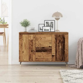 vidaXL Πλαϊνό γραφείο με συρτάρι Παλαιό ξύλο 101.5 x 35 x 70 εκ