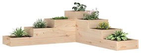 Γλάστρα Κήπου 4 Επιπέδων 106x104,5x36 εκ. από Μασίφ Ξύλο Πεύκου