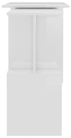 Γραφείο Γωνιακό Γυαλιστερό Λευκό 200x50x76 εκ. από Επεξ. Ξύλο - Λευκό