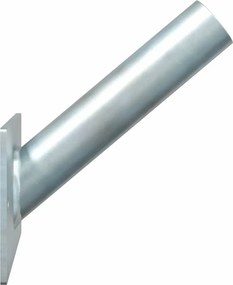 vidaXL Στήριγμα Σημαίας Ασημί 13 x 6 x 0,2 εκ. Ατσάλι