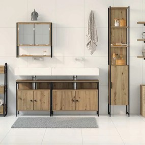 vidaXL Σετ Επίπλων Μπάνιου 4 τεμ. Artisan Oak Επεξεργασμένο Ξύλο