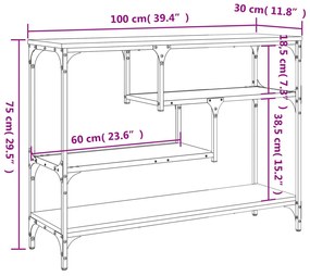 ΤΡΑΠΕΖΙ ΚΟΝΣΟΛΑ ΓΚΡΙ SONOMA 100X30X75 ΕΚ. ΕΠΕΞΕΡΓΑΣΜΕΝΟ ΞΥΛΟ 838916