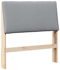 vidaXL Ταπετσαρισμένο κεφαλάρι Ανοιχτό γκρι 100 cm