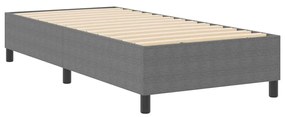 vidaXL Κρεβάτι με ελατήρια Ανοιχτό γκρι 100 x 200 cm Βελούδο