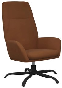 vidaXL Πολυθρόνα Relax Καφέ από Ύφασμα Μικροϊνών με Σκαμπό