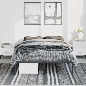 vidaXL Πλαίσιο Κρεβατιού Μαύρο 135 x 190 εκ. Μεταλλικό