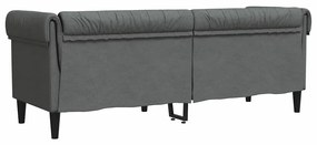 vidaXL Καναπές Chesterfield Σκούρο γκρι 201.5 x 74.5 x 74.5 εκατοστά
